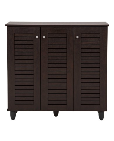 ΠΑΠΟΥΤΣΟΘΗΚΗ-ΝΤΟΥΛΑΠΑ PROLLY HM9609.01 ΜΕΛΑΜΙΝΗ WENGE-3ΠΟΡΤΕΣ-4ΡΑΦΙΑ 87x32x88Υεκ.