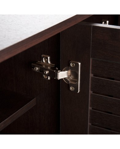 ΠΑΠΟΥΤΣΟΘΗΚΗ-ΝΤΟΥΛΑΠΑ PROLLY HM9609.01 ΜΕΛΑΜΙΝΗ WENGE-3ΠΟΡΤΕΣ-4ΡΑΦΙΑ 87x32x88Υεκ.
