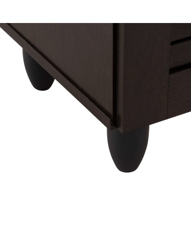 ΠΑΠΟΥΤΣΟΘΗΚΗ-ΝΤΟΥΛΑΠΑ PROLLY HM9609.01 ΜΕΛΑΜΙΝΗ WENGE-3ΠΟΡΤΕΣ-4ΡΑΦΙΑ 87x32x88Υεκ.