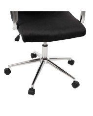 ΚΑΡΕΚΛΑ ΓΡΑΦΕΙΟΥ JOSEF HM1181.04 ΜΑΥΡΟ ΒΕΛΟΥΔΟ-INOX ΒΑΣΗ 58x61x105-113Yεκ.