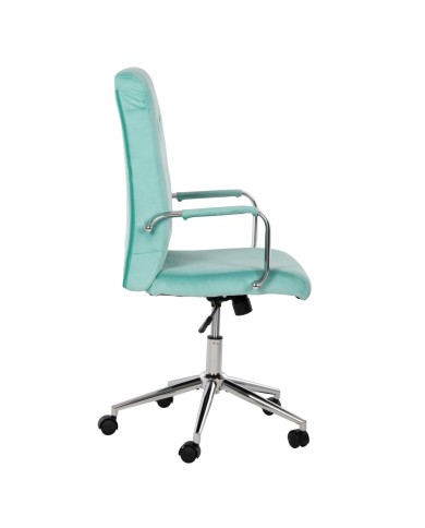 ΚΑΡΕΚΛΑ ΓΡΑΦΕΙΟΥ JOSEF HM1181.08 ΜΕΝΤΑ ΒΕΛΟΥΔΟ-INOX ΒΑΣΗ 58x61x105-113Yεκ.