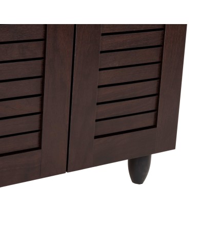 ΠΑΠΟΥΤΣΟΘΗΚΗ-ΝΤΟΥΛΑΠΑ PROLLY HM9608.01 ΜΕΛΑΜΙΝΗ WENGE-2ΠΟΡΤΕΣ-4ΡΑΦΙΑ 60x34x88Υεκ.