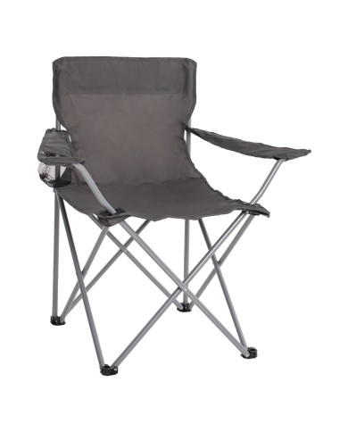 ΠΟΛΥΘΡΟΝΑ FISHERMAN HM5096.01 ΠΤΥΣΣΟΜΕΝΗ CAMPING ΜΕ ΘΕΣΗ ΓΙΑ ΠΟΤΗΡΙ ΓΚΡΙ 77x48x81εκ.