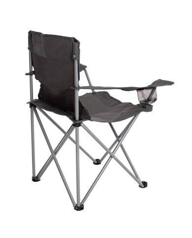 ΠΟΛΥΘΡΟΝΑ FISHERMAN HM5096.01 ΠΤΥΣΣΟΜΕΝΗ CAMPING ΜΕ ΘΕΣΗ ΓΙΑ ΠΟΤΗΡΙ ΓΚΡΙ 77x48x81εκ.