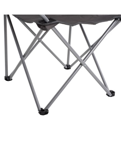 ΠΟΛΥΘΡΟΝΑ FISHERMAN HM5096.01 ΠΤΥΣΣΟΜΕΝΗ CAMPING ΜΕ ΘΕΣΗ ΓΙΑ ΠΟΤΗΡΙ ΓΚΡΙ 77x48x81εκ.