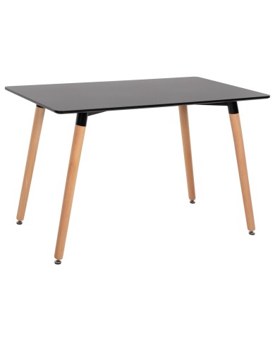 ΤΡΑΠΕΖΙ MINIMAL HM8581.02 ΜΑΥΡΟ MDF-ΠΟΔΙΑ ΟΞΙΑ ΣΕ ΦΥΣΙΚΟ ΧΡΩΜΑ- 120Χ60X74Υεκ.