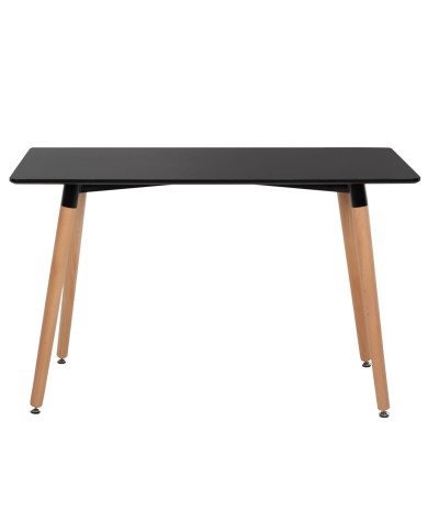 ΤΡΑΠΕΖΙ MINIMAL HM8581.02 ΜΑΥΡΟ MDF-ΠΟΔΙΑ ΟΞΙΑ ΣΕ ΦΥΣΙΚΟ ΧΡΩΜΑ- 120Χ60X74Υεκ.