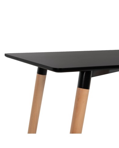 ΤΡΑΠΕΖΙ MINIMAL HM8581.02 ΜΑΥΡΟ MDF-ΠΟΔΙΑ ΟΞΙΑ ΣΕ ΦΥΣΙΚΟ ΧΡΩΜΑ- 120Χ60X74Υεκ.