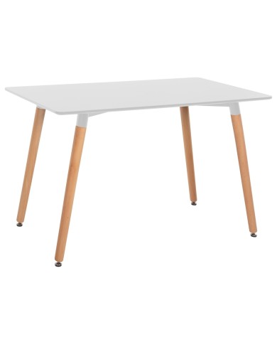ΤΡΑΠΕΖΙ MINIMAL HM8581.01 ΛΕΥΚΟ MDF-ΠΟΔΙΑ ΟΞΙΑ ΣΕ ΦΥΣΙΚΟ ΧΡΩΜΑ- 120Χ60X74Υεκ.
