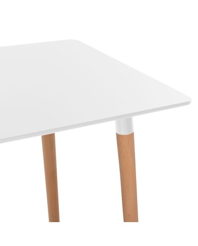 ΤΡΑΠΕΖΙ MINIMAL HM8581.01 ΛΕΥΚΟ MDF-ΠΟΔΙΑ ΟΞΙΑ ΣΕ ΦΥΣΙΚΟ ΧΡΩΜΑ- 120Χ60X74Υεκ.