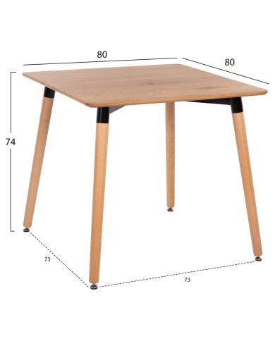 ΤΡΑΠΕΖΙ MINIMAL HM0057.04 ΣΕ ΦΥΣΙΚΟ ΧΡΩΜΑ MDF-ΠΟΔΙΑ ΟΞΙΑ ΦΥΣΙΚΟ ΧΡΩΜΑ 80Χ80Χ74Υεκ