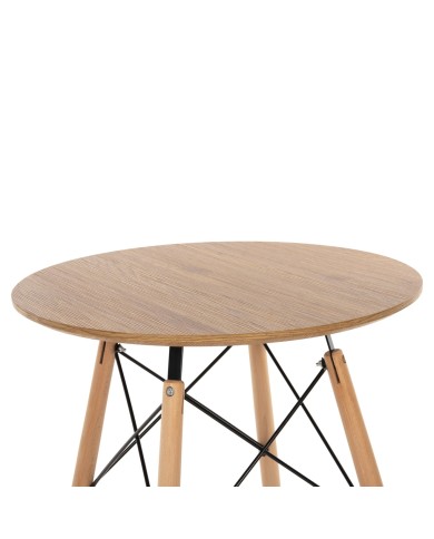 ΤΡΑΠΕΖΙ ΣΤΡΟΓΓΥΛΟ MINIMAL HM0060.04 ΦΥΣΙΚΟ ΧΡΩΜΑ MDF-ΠΟΔΙΑ ΟΞΙΑΣ ΣΕ ΦΥΣΙΚΟ ΧΡΩΜΑ Φ60Χ76Υεκ.