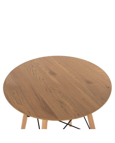 ΤΡΑΠΕΖΙ ΣΤΡΟΓΓΥΛΟ MINIMAL HM0060.04 ΦΥΣΙΚΟ ΧΡΩΜΑ MDF-ΠΟΔΙΑ ΟΞΙΑΣ ΣΕ ΦΥΣΙΚΟ ΧΡΩΜΑ Φ60Χ76Υεκ.