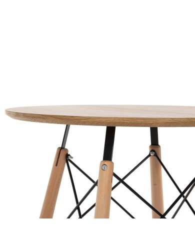 ΤΡΑΠΕΖΙ ΣΤΡΟΓΓΥΛΟ MINIMAL HM0060.04 ΦΥΣΙΚΟ ΧΡΩΜΑ MDF-ΠΟΔΙΑ ΟΞΙΑΣ ΣΕ ΦΥΣΙΚΟ ΧΡΩΜΑ Φ60Χ76Υεκ.