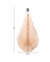 ΛΑΜΠΤΗΡΑΣ LED FILAMENT 8W E27 3000K GOLD COLOR DIMMABLE HM4057