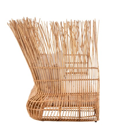 ΚΑΝΑΠΕΣ ΕΞ. ΧΩΡΟΥ ZEPHYR HM5988 ΚΑΛΑΜΙΑ RATTAN ΦΥΣΙΚΟ-ΜΠΕΖ ΜΑΞΙΛΑΡΙΑ 200x120x142Yεκ.