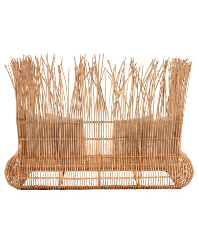 ΚΑΝΑΠΕΣ ΕΞ. ΧΩΡΟΥ ZEPHYR HM5988 ΚΑΛΑΜΙΑ RATTAN ΦΥΣΙΚΟ-ΜΠΕΖ ΜΑΞΙΛΑΡΙΑ 200x120x142Yεκ.