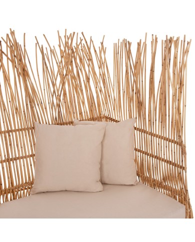 ΚΑΝΑΠΕΣ ΕΞ. ΧΩΡΟΥ ZEPHYR HM5988 ΚΑΛΑΜΙΑ RATTAN ΦΥΣΙΚΟ-ΜΠΕΖ ΜΑΞΙΛΑΡΙΑ 200x120x142Yεκ.