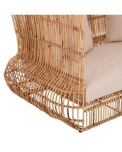 ΚΑΝΑΠΕΣ ΕΞ. ΧΩΡΟΥ ZEPHYR HM5988 ΚΑΛΑΜΙΑ RATTAN ΦΥΣΙΚΟ-ΜΠΕΖ ΜΑΞΙΛΑΡΙΑ 200x120x142Yεκ.