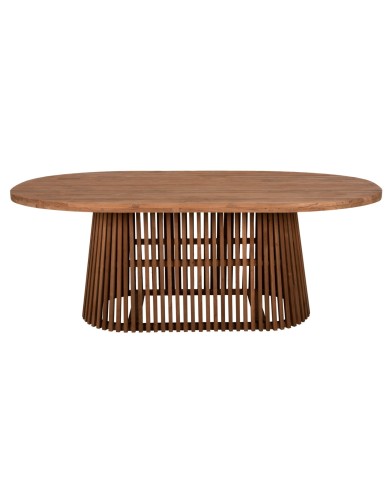 ΤΡΑΠΕΖΙ ΤΡΑΠΕΖΑΡΙΑΣ REMIK HM9835 RECYCLED ΤΕΑΚ ΣΕ ΦΥΣΙΚΟ 100x200x75,5Yεκ. TOP 4εκ.
