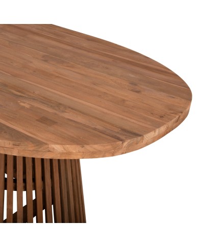 ΤΡΑΠΕΖΙ ΤΡΑΠΕΖΑΡΙΑΣ REMIK HM9835 RECYCLED ΤΕΑΚ ΣΕ ΦΥΣΙΚΟ 100x200x75,5Yεκ. TOP 4εκ.