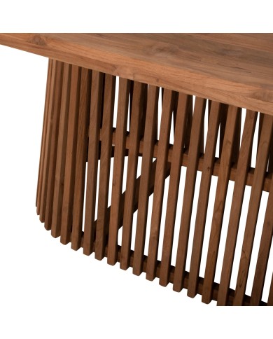 ΤΡΑΠΕΖΙ ΤΡΑΠΕΖΑΡΙΑΣ REMIK HM9835 RECYCLED ΤΕΑΚ ΣΕ ΦΥΣΙΚΟ 100x200x75,5Yεκ. TOP 4εκ.