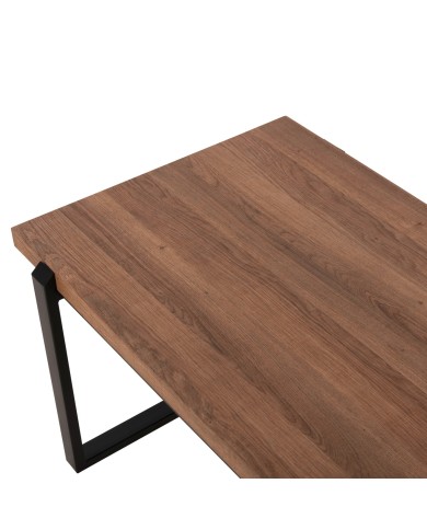 ΤΡΑΠΕΖΙ ΣΑΛΟΝΙΟΥ SHABEN HM9585.04 MDF ΚΑΡΥΔΙ ΞΥΛΟ-ΜΑΥΡΗ ΜΕΤΑΛΛΙΚΗ ΒΑΣΗ 120x56X45Yεκ.