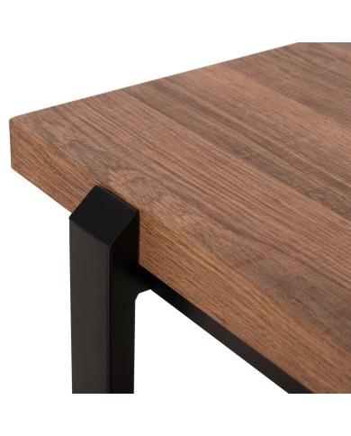 ΤΡΑΠΕΖΙ ΣΑΛΟΝΙΟΥ SHABEN HM9585.04 MDF ΚΑΡΥΔΙ ΞΥΛΟ-ΜΑΥΡΗ ΜΕΤΑΛΛΙΚΗ ΒΑΣΗ 120x56X45Yεκ.