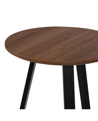 ΒΟΗΘΗΤΙΚΟ ΤΡΑΠΕΖΑΚΙ ROCKET HM9587.04 MDF ΚΑΡΥΔΙ-ΜΑΥΡΗ ΜΕΤΑΛΛΙΚΗ ΒΑΣΗ Φ45x55Υεκ.