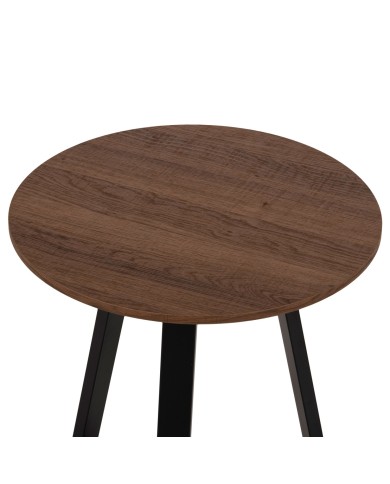 ΒΟΗΘΗΤΙΚΟ ΤΡΑΠΕΖΑΚΙ ROCKET HM9587.04 MDF ΚΑΡΥΔΙ-ΜΑΥΡΗ ΜΕΤΑΛΛΙΚΗ ΒΑΣΗ Φ45x55Υεκ.