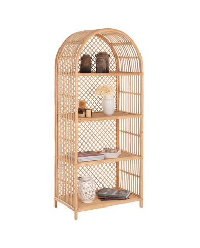 ΒΙΒΛΙΟΘΗΚΗ SIMOK HM9552 ΑΠΟ ΦΥΣΙΚΟ RATTAN ΣΕ ΦΥΣΙΚΟ ΧΡΩΜΑ 80x40x182Υεκ.