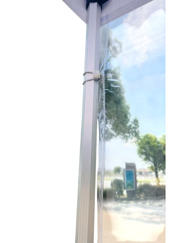 Ζελατίνα διαφανή PVC διαχωριστικό για κιόσκι πτυσσόμενο 3x4,5 με velcro 4,5x2 ύψος
